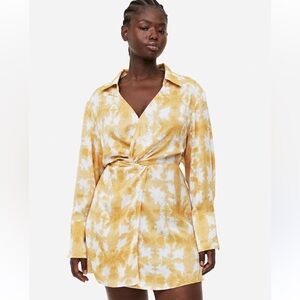 H&M Gold and White Dress medium NWT